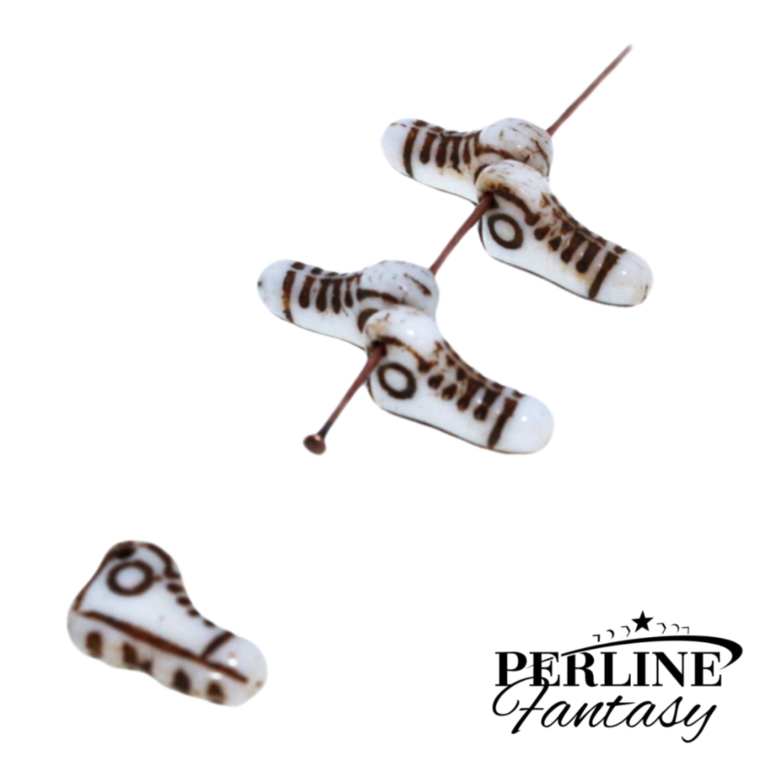 Charm Sneakers Bianco / Marroncino