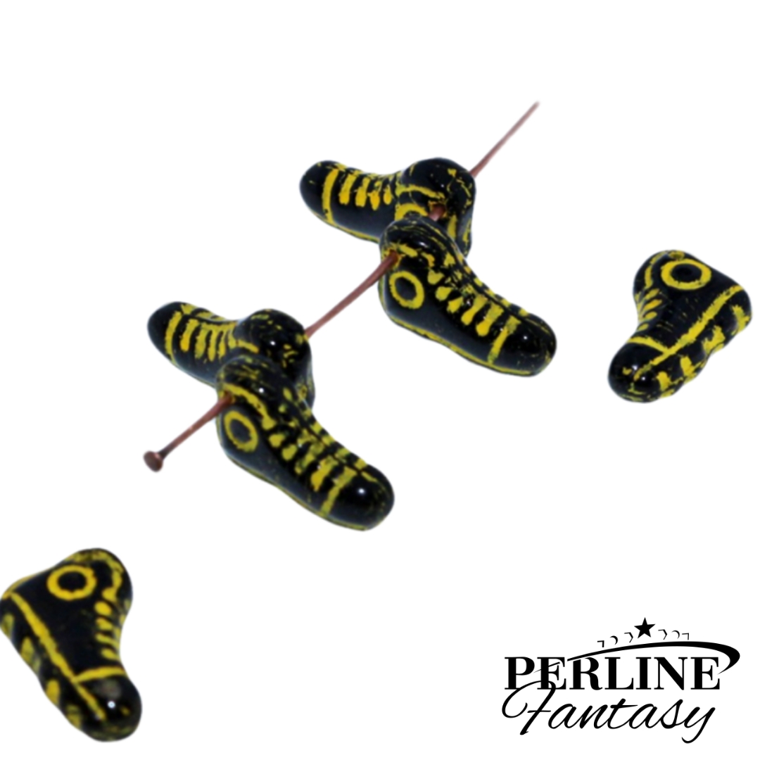 Charm Sneakers Nero / Giallo