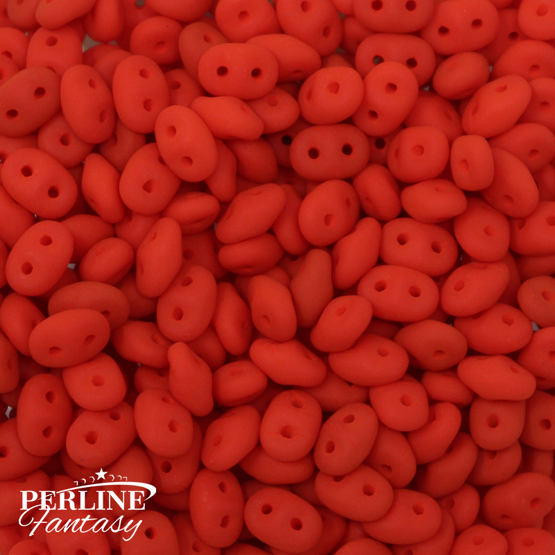 Superduo Matte Velvet Red Coral