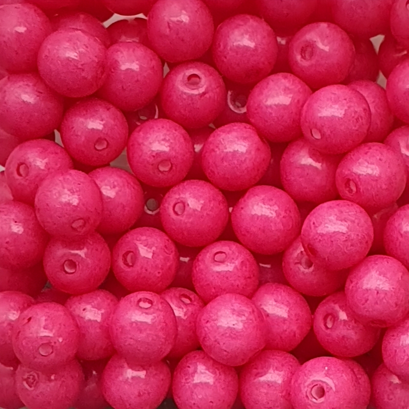 Perle Tonde Vetro di Boemia 6 Mm Shine Rose