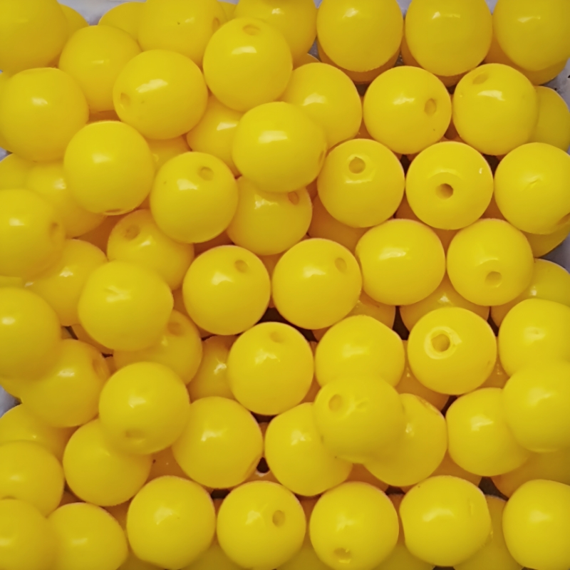 Perle Tonde Vetro di Boemia 6 Mm Shine Yellow