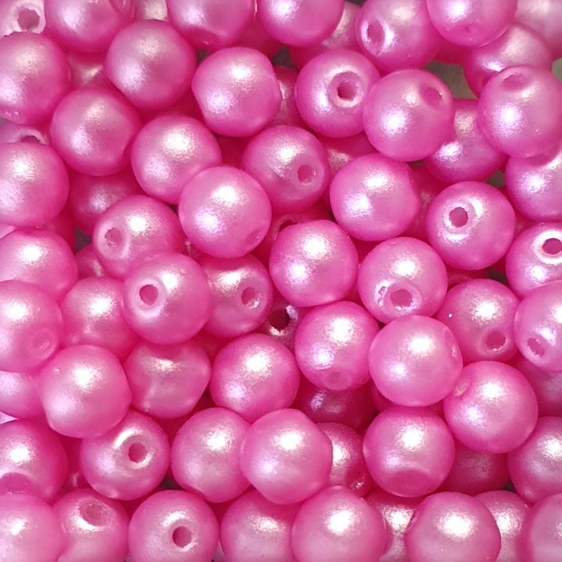 Perle Tonde Vetro di Boemia 4 Mm Pastel Lila