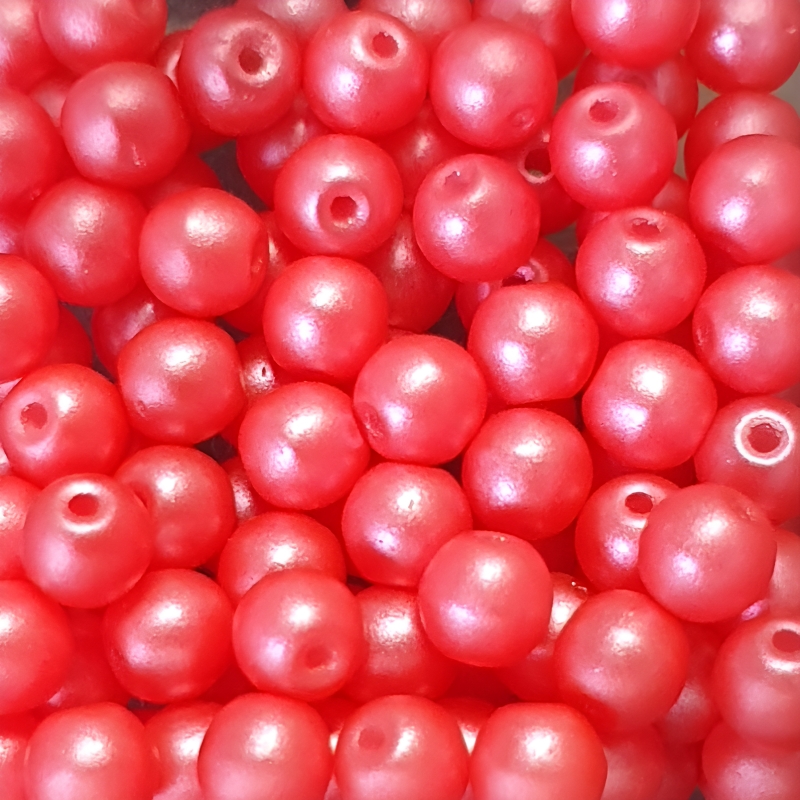Perle Tonde Vetro di Boemia 4 Mm Pearl Shine Rose