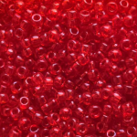 Rocailles Miyuki 11/0 Transp. Orange Red (140)